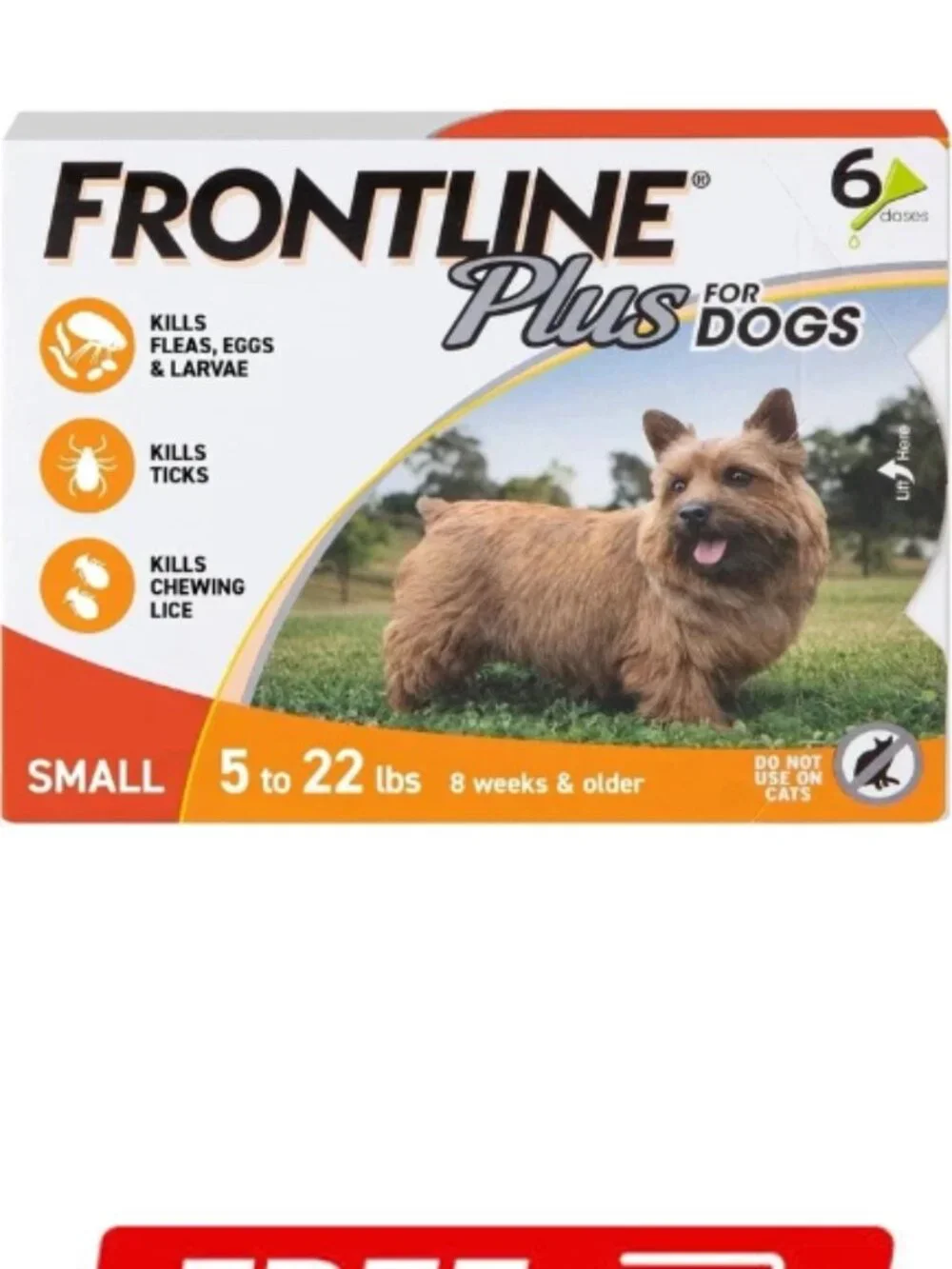 FRONTLINE Plus for 5 to 22 Pounds Dogs - 6 Doses